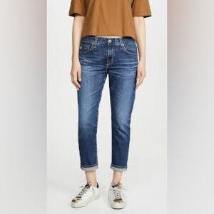 AG Adriano Goldschmied Piper Crop Slouchy Slim Crop Blue Jeans
